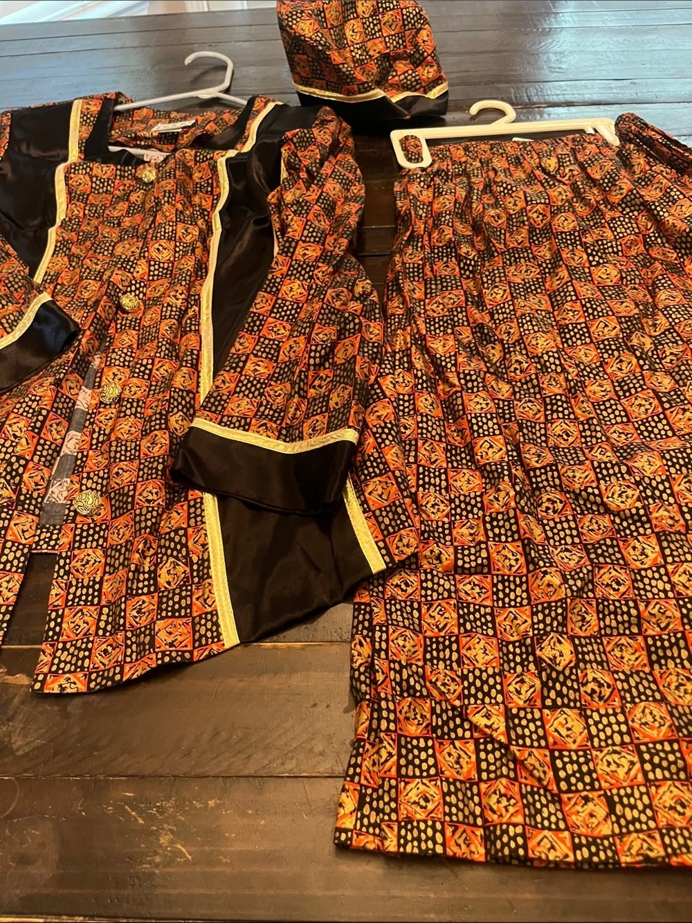 FAD AFRICAn Womens inspired jacket and matching Kufi  Hat  and Skirt z